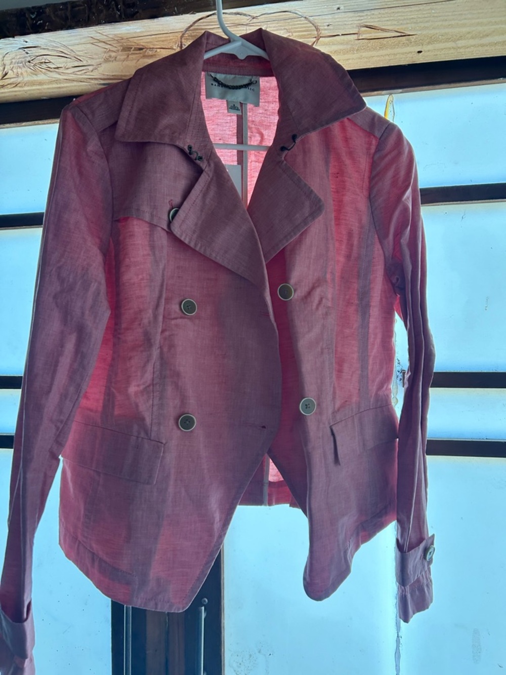Banana Republic Pink Double-Breasted Blazer Jacket